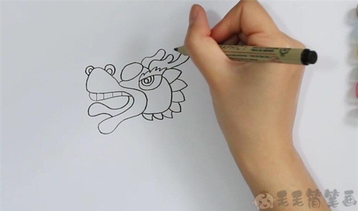 舞龙艺人简笔画图片1