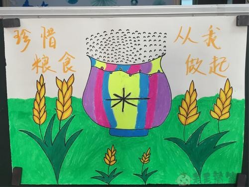 儿童节约粮食绘画作品图片