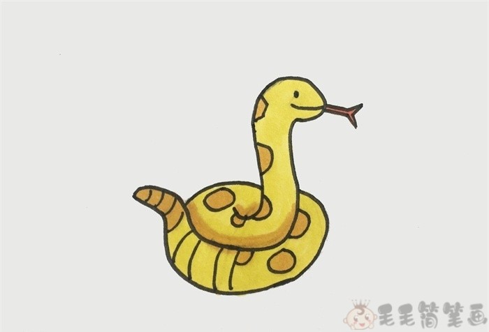 响尾蛇简笔画一只图片