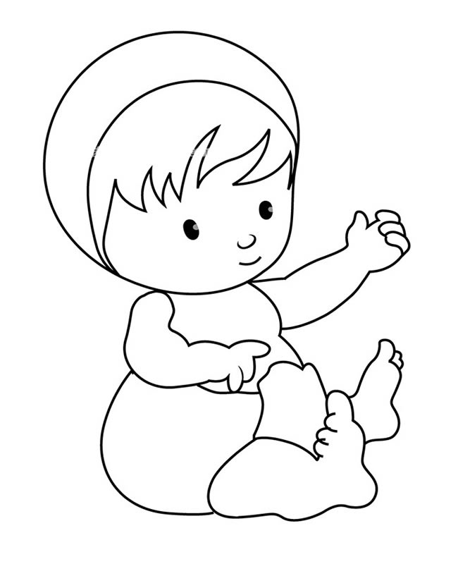 超可爱小婴儿的简笔画婴儿的简单画法步骤