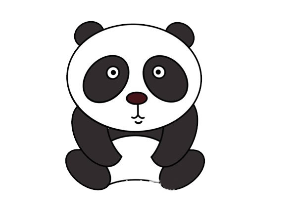 熊猫的眼睛简笔画图片