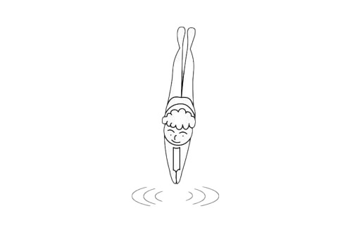 跳水运动员跳水运动员简笔画步骤教程及图片大全