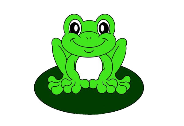 绿色的青蛙 简笔画图片