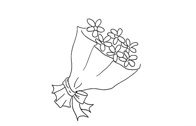 简易一束花的画法图片