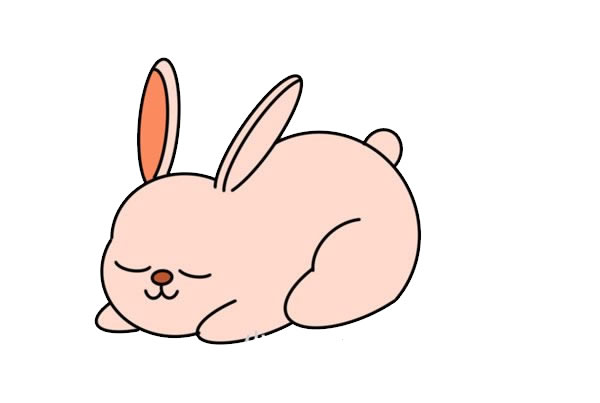 兔子简笔画睡觉图片