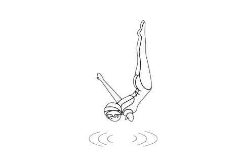 跳水运动员跳水运动员简笔画步骤教程及图片大全