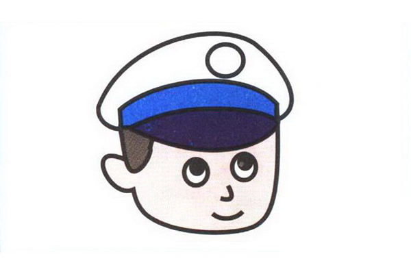 警察头上的标志怎么画图片