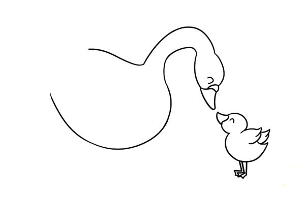 尼尔斯和大鹅的简笔画图片