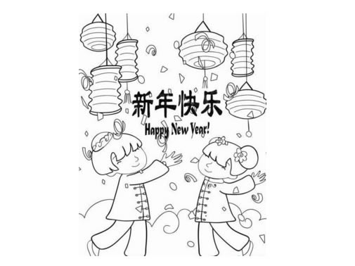 幼儿园新年简笔画小班图片