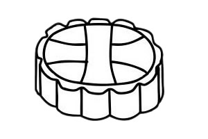 五仁月饼简笔画图片