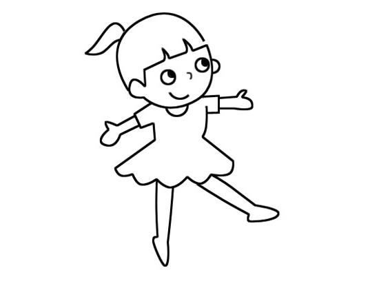 舞蹈演员简笔画 儿童图片