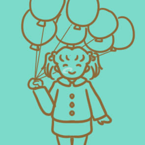 五一劳动节快乐简笔画步骤图解,拿起球的小女孩 中级简笔画教程-第4张