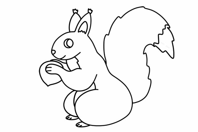 画松鼠最简单的画法图片