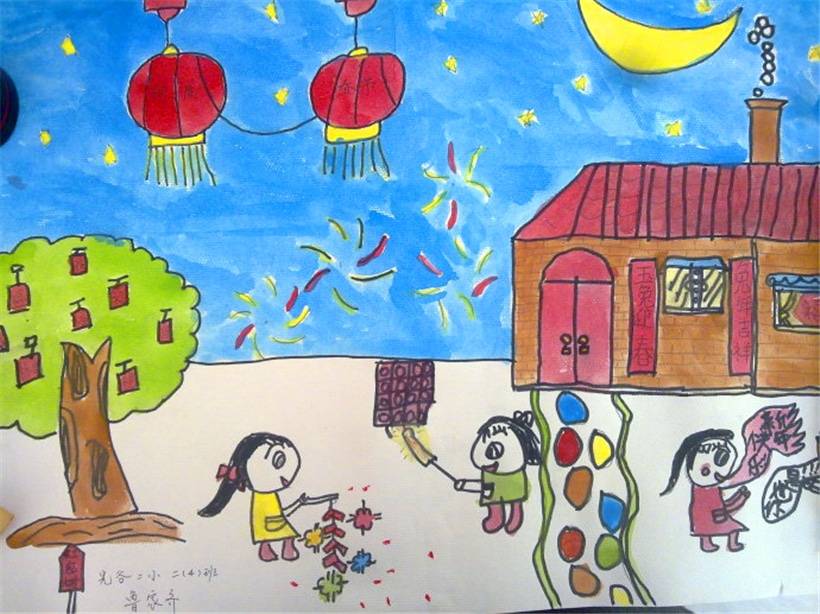 简单易学的春节儿童画