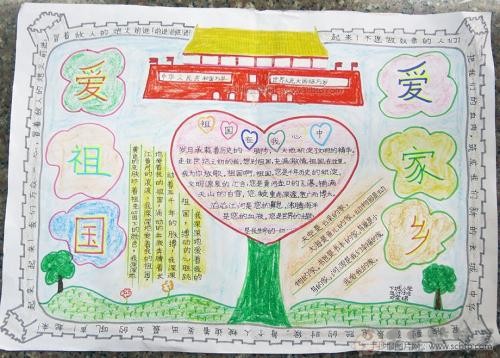 爱祖国爱家乡手抄报图片