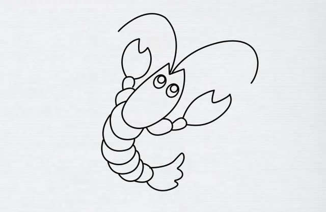 龙虾简单画法怎么画图片