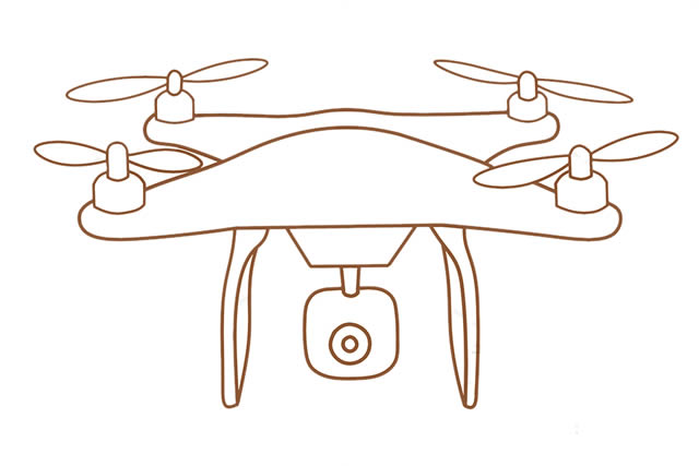 无人机简笔图片