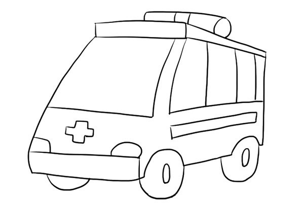 安巴救护车简笔画图片