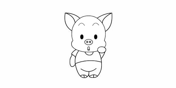 动物怎么画美术小猪图片
