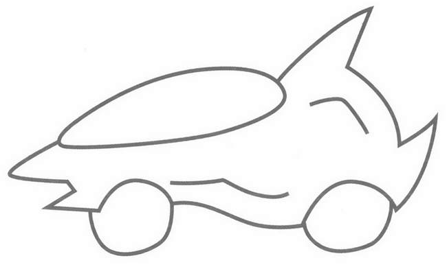 赛车简笔画