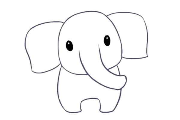 大象夸张简笔画图片