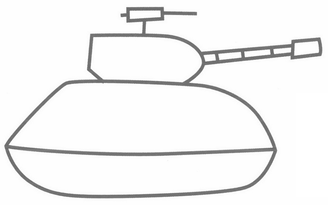 坦克简笔画