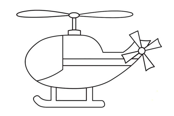直升飞机简笔画简单图片