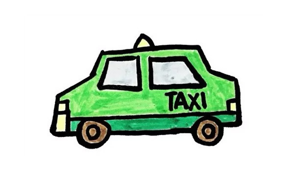 出租车画法简笔画图片图片