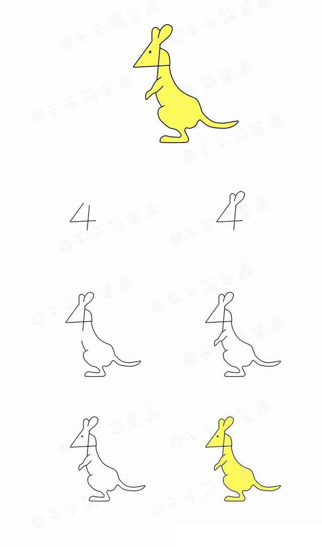 1—10数字画动物步骤图片