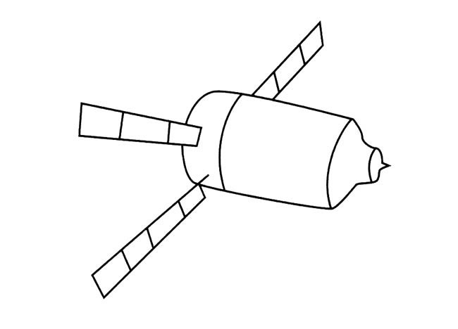 卫星简笔画图片
