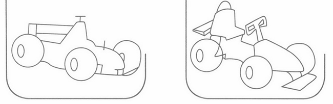 赛车简笔画