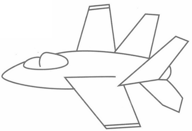 战斗机简笔画