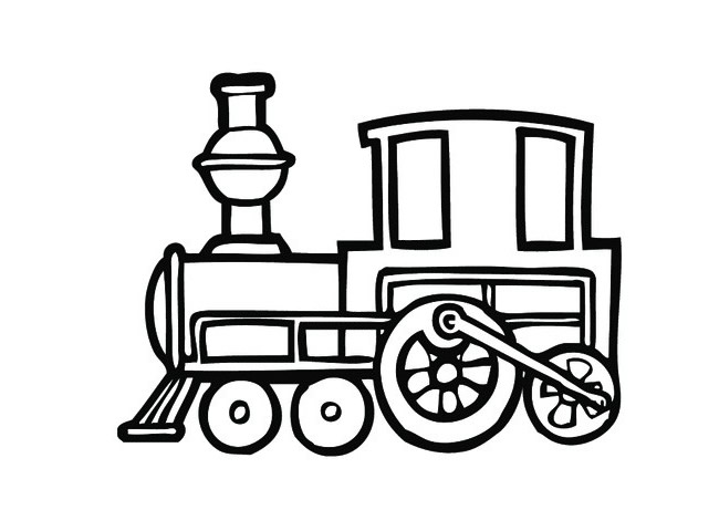 蒸汽火车简笔画幼儿图片