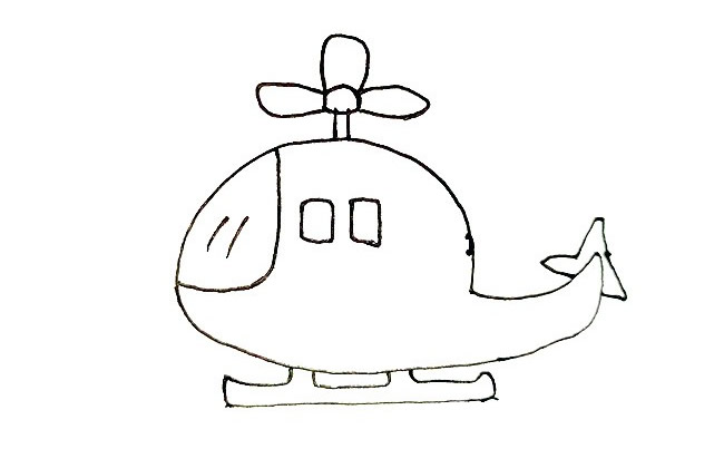 画直升飞机简单图片