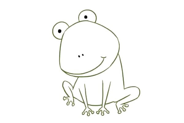 卡通青蛙简笔画教学 中级简笔画教程-第5张