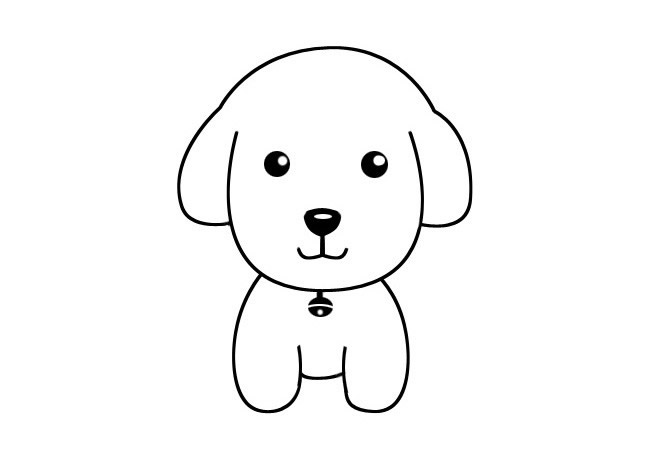 小狗动物简笔画简单图片
