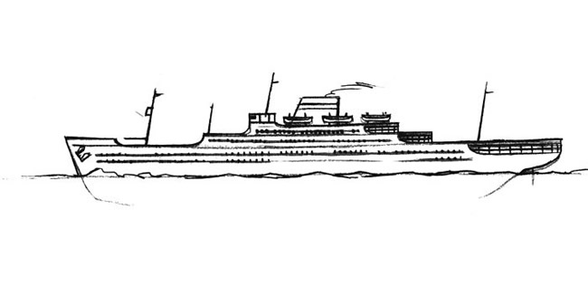 豪华轮船的画法图片