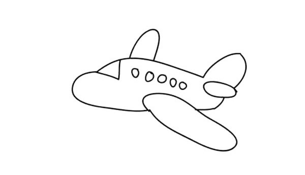 简单飞机一笔画图片