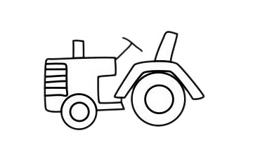 拖拉机简笔画 农村图片
