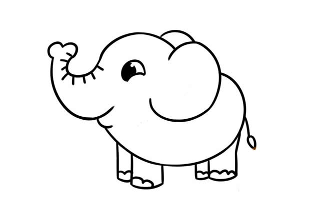 大象的简单画笔图片