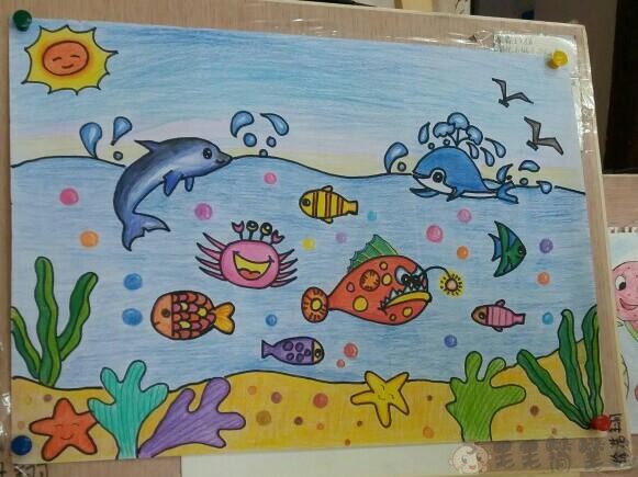 海底世界儿童画海底世界图片儿童画