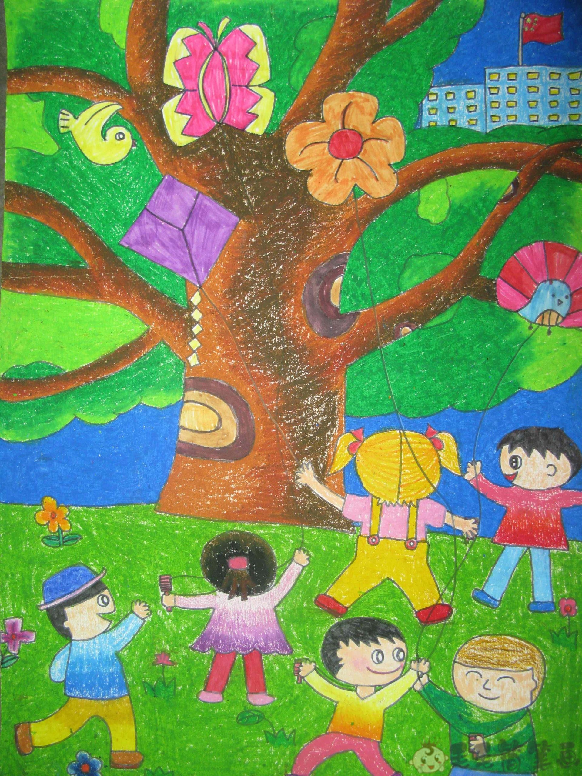 儿童展望美好未来绘画,一幅简单畅想未来的画,儿童画未来憧憬(第2页)_大山谷图库