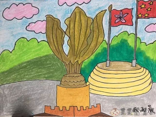 1997年香港回归简笔画图片