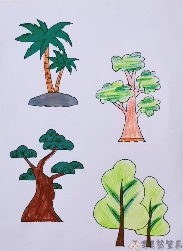 大树简易画法怎么画图片