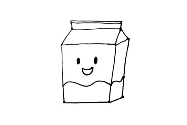 盒装牛奶简笔画
