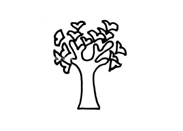 大树简笔画图画大全_大树的简单画法 植物-第2张