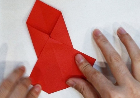 爱心盒子折纸步骤图解 手工折纸-第7张