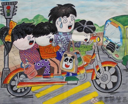 交通安全儿童画一等奖作品