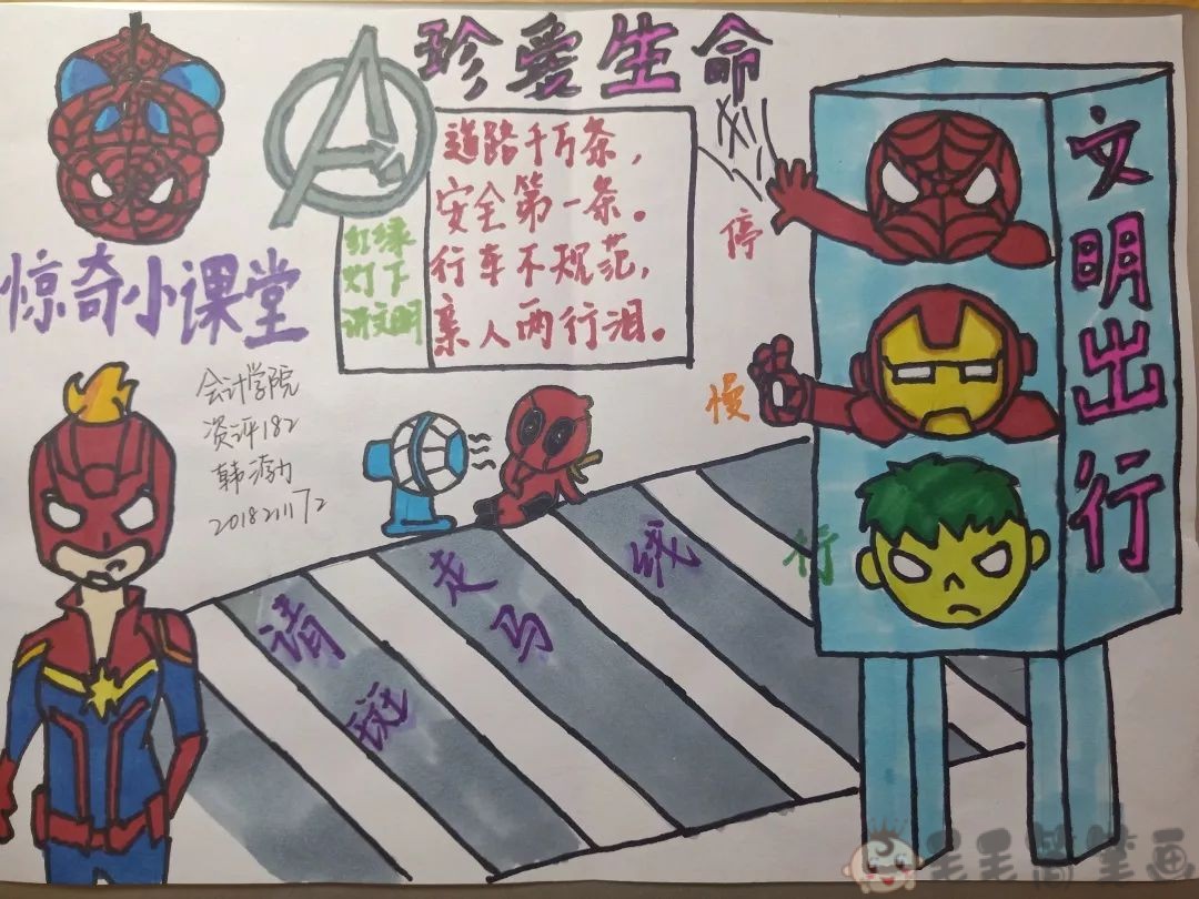 交通安全儿童画一等奖作品