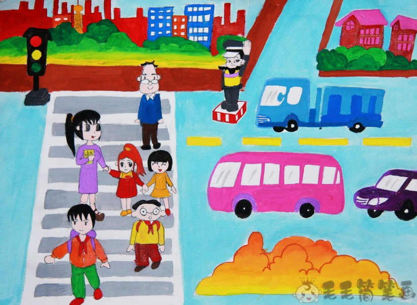 交通安全儿童画一等奖作品